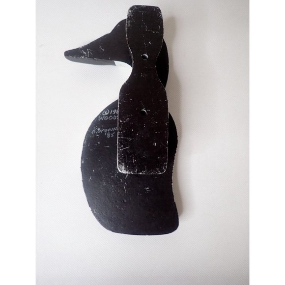 Unique Vintage Heavy Canada Goose Head Door Knocker Hunting Hand Painted Cabin - Picture 3 of 4